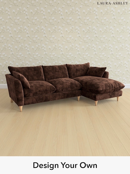 Kingsley Velvet/Chestnut Brown Casterton By Laura Ashley (E21931) | £2,275