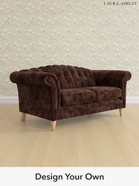 Kingsley Velvet/Chestnut Brown Gloucester Button Back By Laura Ashley (E21934) | £1,400