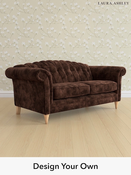 Kingsley Velvet/Chestnut Brown Gloucester Button Back By Laura Ashley (E21934) | £1,500