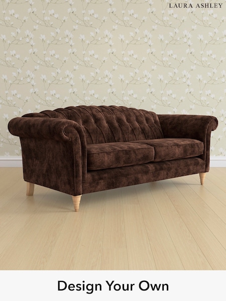 Kingsley Velvet/Chestnut Brown Gloucester Button Back By Laura Ashley (E21934) | £1,600