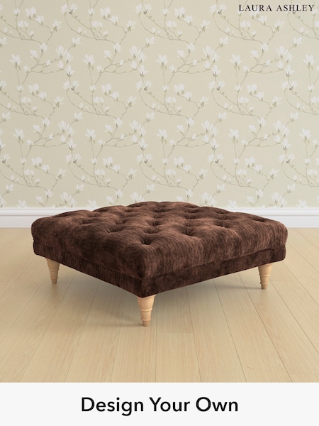 Kingsley Velvet/Chestnut Brown Gloucester Button Back By Laura Ashley (E21934) | £650