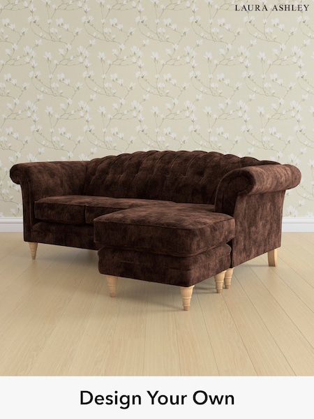 Kingsley Velvet/Chestnut Brown Gloucester Button Back By Laura Ashley (E21934) | £2,000