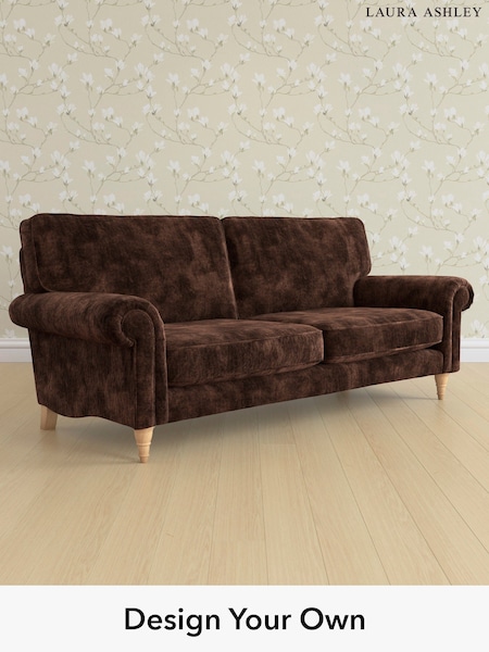 Kingsley Velvet/Chestnut Brown Kingston By Laura Ashley (E21945) | £1,500