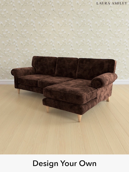 Kingsley Velvet/Chestnut Brown Kingston By Laura Ashley (E21945) | £2,225
