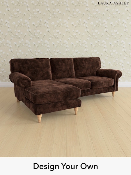 Kingsley Velvet/Chestnut Brown Kingston By Laura Ashley (E21945) | £2,225