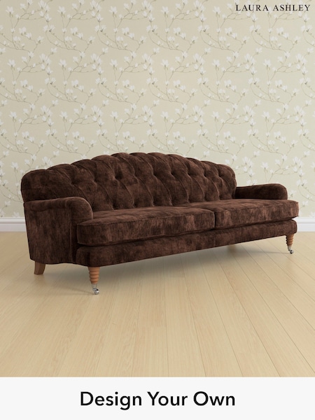 Kingsley Velvet/Chestnut Brown Havering By Laura Ashley (E21946) | £1,750