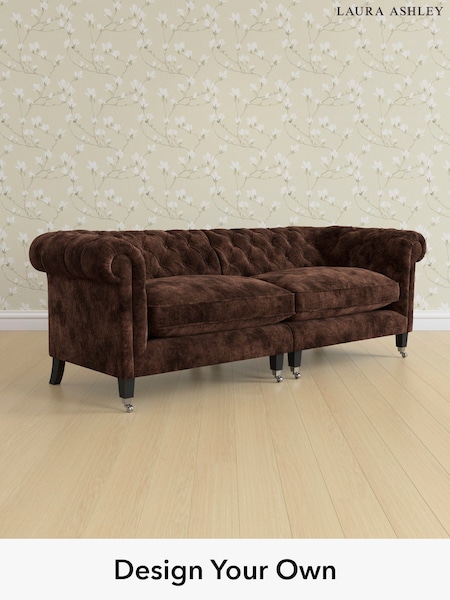 Kingsley Velvet/Chestnut Brown Penarth By Laura Ashley (E21952) | £2,050