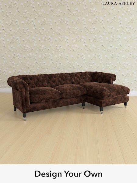 Kingsley Velvet/Chestnut Brown Penarth By Laura Ashley (E21952) | £2,675