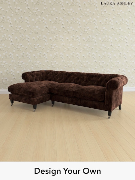 Kingsley Velvet/Chestnut Brown Penarth By Laura Ashley (E21952) | £2,675