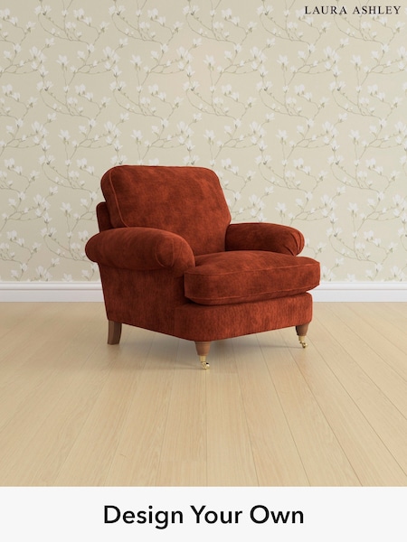 Kingsley Velvet/Terracotta Orange Beaumaris By Laura Ashley (E21956) | £950