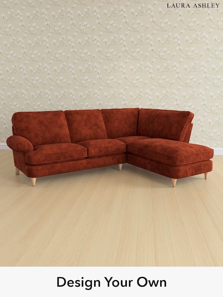 Kingsley Velvet/Terracotta Orange Beaumaris By Laura Ashley (E21956) | £2,450