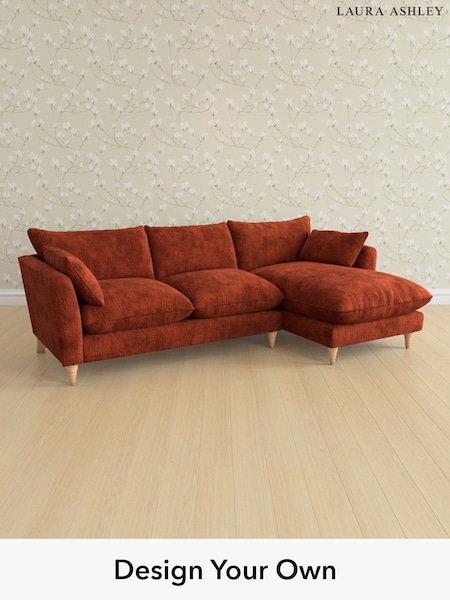 Kingsley Velvet/Terracotta Orange Casterton By Laura Ashley (E21957) | £2,275