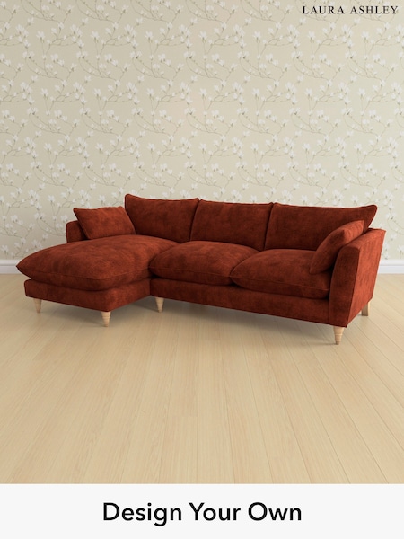 Kingsley Velvet/Terracotta Orange Casterton By Laura Ashley (E21957) | £2,275