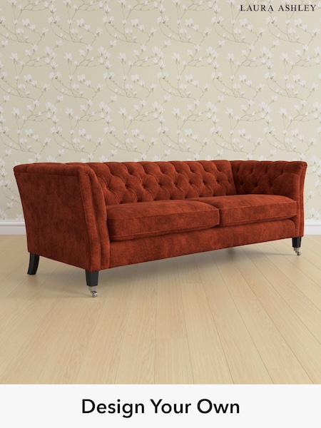 Kingsley Velvet/Terracotta Orange Chatsworth Button Back By Laura Ashley (E21959) | £1,700