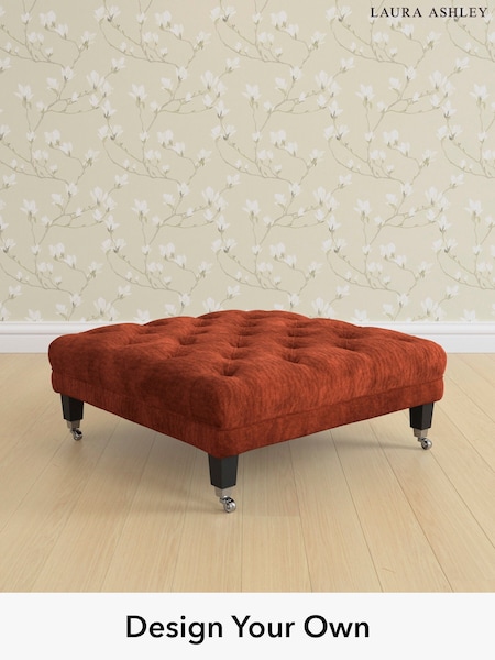 Kingsley Velvet/Terracotta Orange Chatsworth Button Back By Laura Ashley (E21959) | £650
