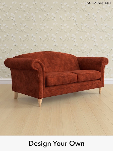 Kingsley Velvet/Terracotta Orange Gloucester By Laura Ashley (E21962) | £1,400