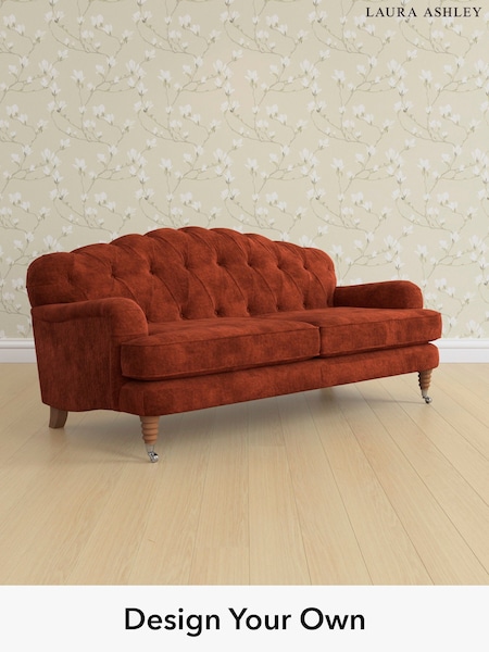 Kingsley Velvet/Terracotta Orange Havering By Laura Ashley (E21964) | £1,550