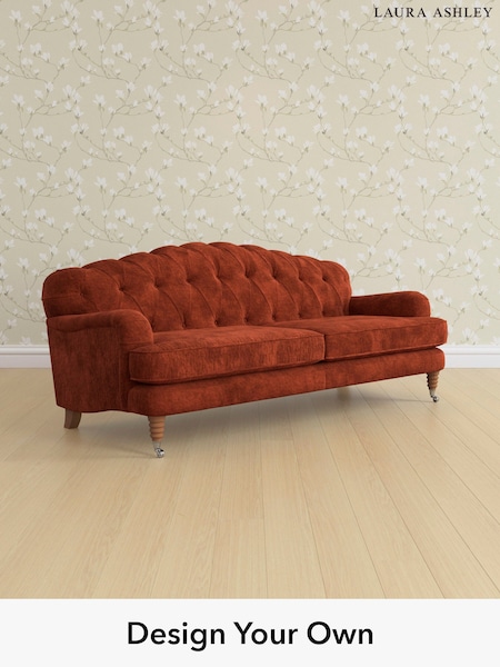 Kingsley Velvet/Terracotta Orange Havering By Laura Ashley (E21964) | £1,650