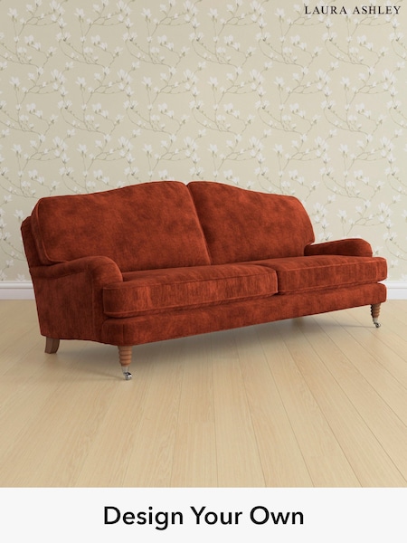Kingsley Velvet/Terracotta Orange Lynden By Laura Ashley (E21966) | £1,600