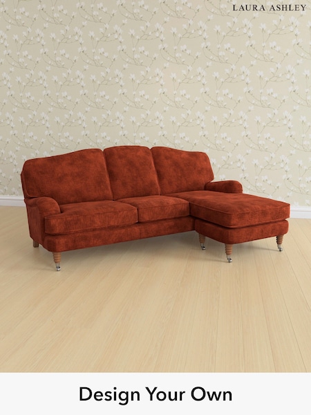 Kingsley Velvet/Terracotta Orange Lynden By Laura Ashley (E21966) | £2,400