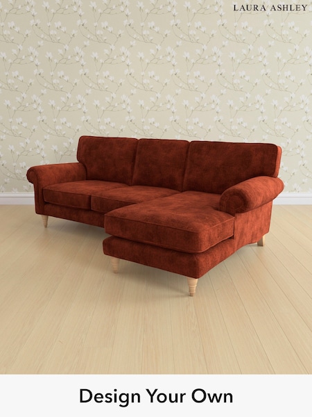 Kingsley Velvet/Terracotta Orange Kingston By Laura Ashley (E21967) | £2,225
