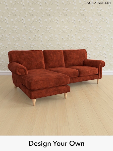 Kingsley Velvet/Terracotta Orange Kingston By Laura Ashley (E21967) | £2,225