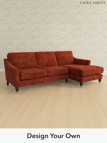 Kingsley Velvet/Terracotta Orange Marford By Laura Ashley (E21968) | £2,150