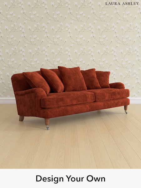 Kingsley Velvet/Terracotta Orange Lynden Scatter Back By Laura Ashley (E21969) | £1,550