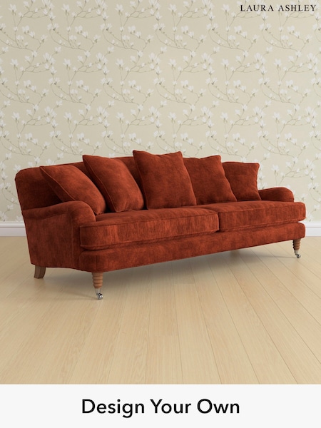 Kingsley Velvet/Terracotta Orange Lynden Scatter Back By Laura Ashley (E21969) | £1,650