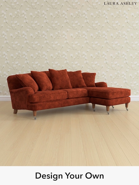 Kingsley Velvet/Terracotta Orange Lynden Scatter Back By Laura Ashley (E21969) | £2,525