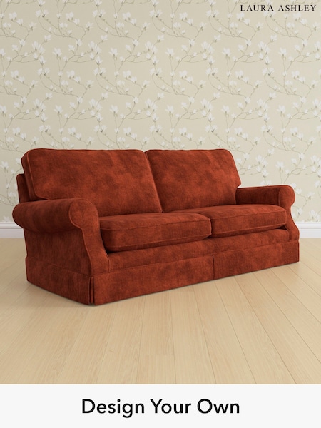 Kingsley Velvet/Terracotta Orange Padstow By Laura Ashley (E21972) | £1,500