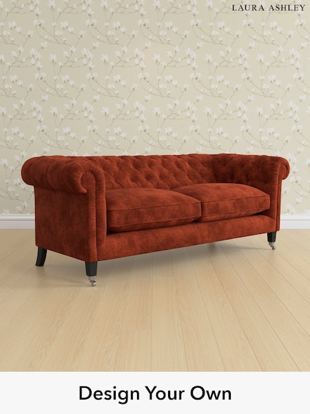 Kingsley Velvet/Terracotta Orange Penarth By Laura Ashley (E21973) | £1,800