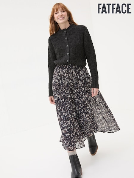 FatFace Black Bea Boucle Cardigan (E22193) | £35