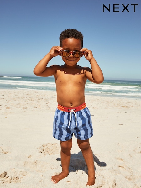Blue Stripe Swim Shorts (3mths-7yrs) (E22281) | £6 - £10