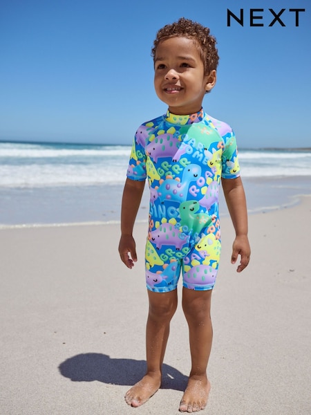 Blue Dinosaur Sunsafe All-In-One Swimsuit (3mths-7yrs) (E22289) | £12 - £16