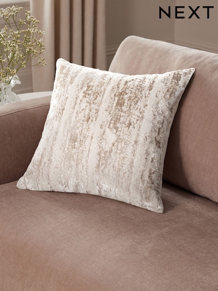Mid Natural 43 x 43cm Fem Chic Velvet Abstract Cushion (E22375) | £22
