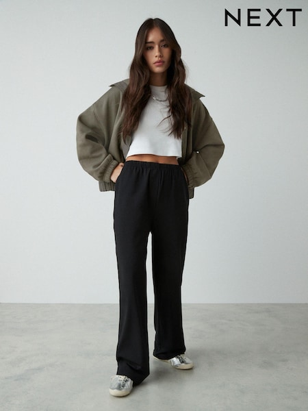 Black Ultra-Soft Modal Trousers (E22868) | £34