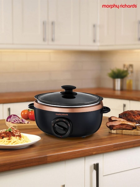 Morphy Richards Black and Rose Gold Sear And Stew 3.5L Slow Cooker (E22986) | £60