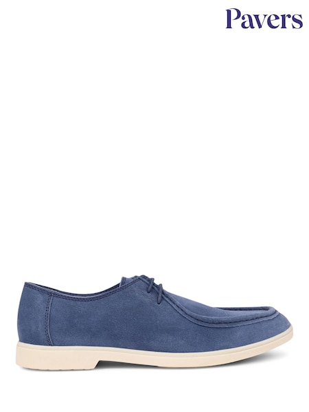 Pavers Blue Pavers Lace-Up Leather Brown Loafers (E23087) | £45