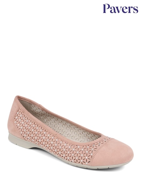 Pavers Pink Pavers Embellished Pumps (E23205) | £35