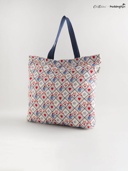 Cath Kidston Ecru Check Paddington Large Foldaway Tote Bag (E23226) | £30