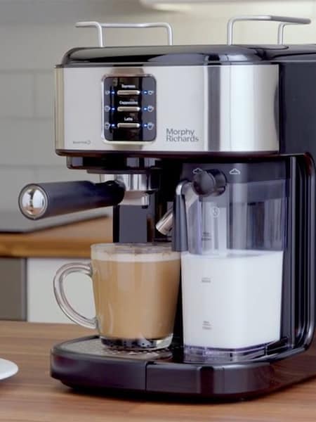 Morphy Richards Black And Stainless Steel Traditional Pump Espresso Machine (E23251) | £200