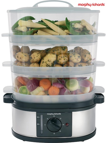 Morphy Richards Black 3 Tier Food Steamer (E23256) | £50