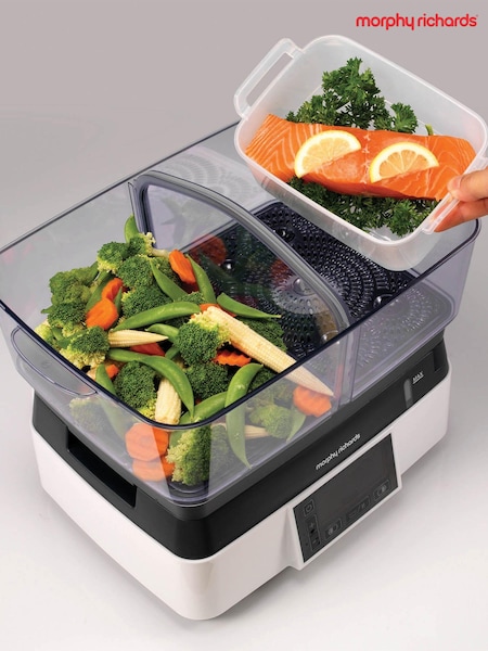 Morphy Richards White 6L Compact Intellisteam Food Steamer (E23260) | £100