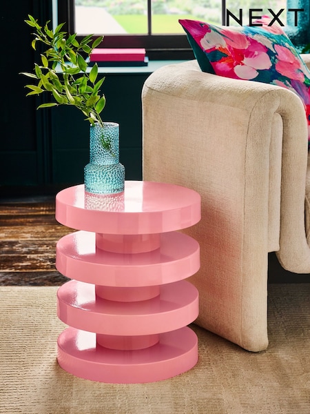 Pink Layered Side Table (E23607) | £115