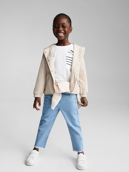 Mango Cream Hooded Button Up Jacket (E23706) | £11.50