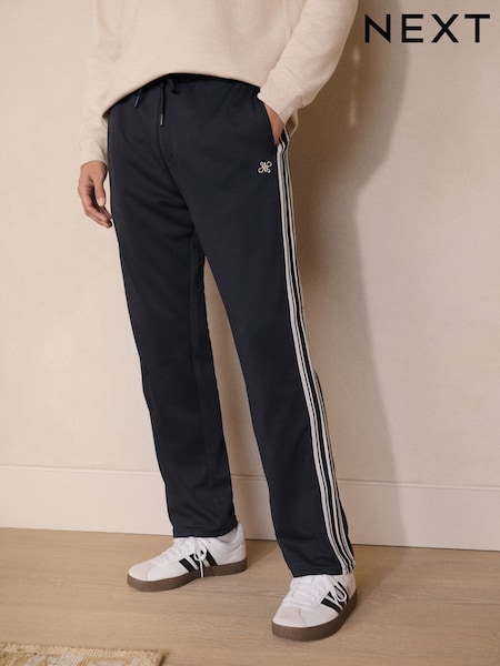 Navy Blue "Side Stripe Straight Leg Joggers " (E23782) | £32