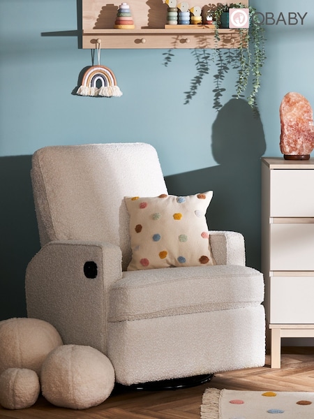 Obaby Boucle Style Madison Swivel Glider Recliner Nursing Chair (E23942) | £480