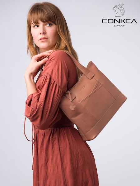 'Little Patience' Leather Tote Bag (E24552) | £66
