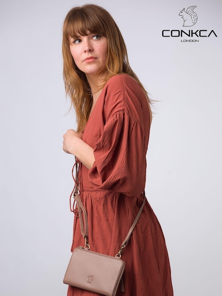 Conkca 'Winnie' Leather Cross-Body Clutch Bag (E24571) | £39